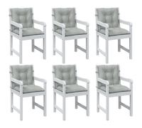 Cuscini Sedia Schiena Bassa 4 pz Grigio Mélange 100x50x7 cm