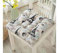 Cuscini Sedie Cucina Set Da 2/4/6 Coprisedie Cuscini Morbidissimo Per Interno Ed Esterno Cucina Cuscini Sedie Esterno Giardino Coprisedie Lavabili Trapuntati con Laccetti Soggiorno Ufficio Cuscino ( C