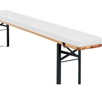 Cuscini spessi 3 cm per panche a 2/3 posti. Fodera antiscivolo rimovibile, ideale per interni ed esterni, colore bianco, 150 x 40 x 3 cm, perfetto per sedie a casa e in patio