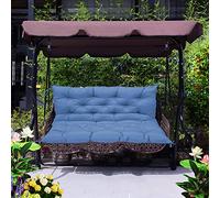 Cuscini spessi e impermeabili per panchine da esterno/interno, antiscivolo, per sedie a dondolo da patio, 100 x 100 x 10 cm, colore: blu cielo, comodo cuscino lungo