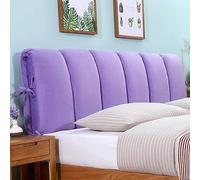 Cuscini Testiera Letto Matrimoniale Imbottita, Copri Testiera Rimovibile E Lavabile, Addensato Cuscini Grandi Per Testata Letto Anti-Collisione Legno/Ferro/Pelle Copertura(90x50cm,Light Purple)