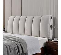 Cuscini Testiera Letto Matrimoniale Imbottita, Rimovibile E Lavabile Copri Testiera, Addensato Grandi per Testata Anti-Collisione,180 X 160cm,LightGray
