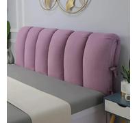 Cuscini Testiera Letto Matrimoniale Singolo Una Piazza E Mezza Copri Testata Letto Imbottita, Schienale Letto Grandi Cuscino da Lettura Anti-collisione Copripiumino Lavabile(160x50cm,Pink Purple)