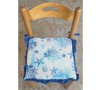 Cuscini Tovaglia Corallo Azzurro Disegno Marino OCEANO BLU Made In Italy