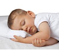 Cuscino 100% LATTICE Naturale per Neonato & Bambino multi-perforato e zigrinato - Antiacaro e Anallergico - Fodera in 100% Cotone - Oeko-TEX 100 (30x50 cm)
