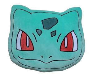 Cuscino 3D Premium - POKEMON - Volto di Bulbasaur - Microfibra - 40 cm