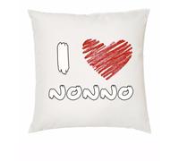 cuscino 40 x 40 cm scritta i love nonno cuore idea regalo festa nonni