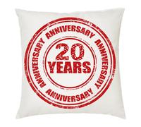 cuscino 40 x 40 cm uomo donna scritta 20 years anniversary compleanno eta' anni