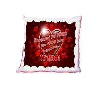 cuscino 40 x 40 con scritta in spagnolo encontre' mi todo.. te amo san valentino