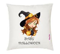 cuscino 40 x 40 scritta baby halloween zucca idea regalo uomo donna