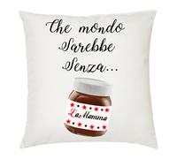 cuscino 40 x 40 scritta che mondo sarebbe senza mamma regalo compleanno festa