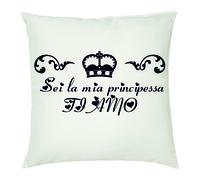 cuscino 40 x 40 scritta sei la mia principessa ti amo idea regalo san valentino
