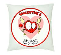 cuscino 40 x 40 scritta valentine's day dea regalo amore cuori cuore rosso