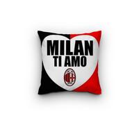CUSCINO 40x40 AC MILAN MILANO CALCIO IDEA REGALO