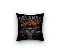 CUSCINO 40x40 HARLEY DAVIDSON ORLANDO MOTO MOTICLCETTA IDEA REGALO AMORE CUSTOM