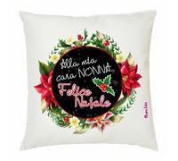 cuscino 40x40 scritta alla mia cara nonna felice natale auguri nipoti nonna
