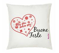 cuscino 40x40 scritta alla mia dolce zia buone feste natale auguri regalo nipoti