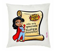 cuscino 40x40 scritta alla mia speciale super mamma auguri festa figli regalo