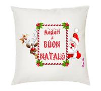cuscino 40x40 scritta auguri di buon natale idea regalo famiglia