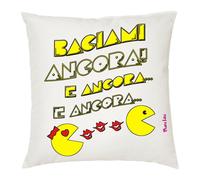 cuscino 40x40 scritta baciami ancora e ancora idea regalo cuore san valentino