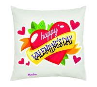 cuscino 40x40 scritta happy valentine's day idea regalo uomo donna amore cuore