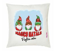 cuscino 40x40 scritta magico natale figlia mio regalo mamma papa' genitori