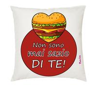 cuscino 40x40 scritta non sono mai sazio di te idea regalo cuore san valentino