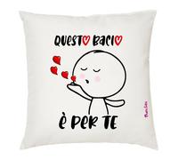 cuscino 40x40 scritta questo bacio per te regalo festa innamorati uomo donna