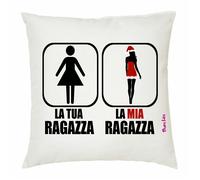 cuscino 40x40 scritta simpatica la tua ragazza la mia ragazza regalo natale