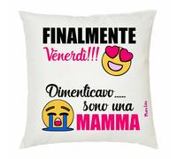 cuscino 40x40 scritta simpatica sono una mamma festa idea regalo compleanno