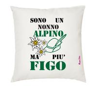 cuscino 40x40 scritta sono un nonno alpino ma piu figo regalo nonno nipote