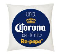 cuscino 40x40 scritta una corona per mio re idea regalo festa papa' compleanno