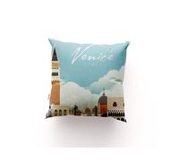 CUSCINO 40x40 VENEZIA PIAZZA SAN MARCO IDEA REGALO MORBIDO E SOFFICE
