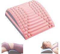 Cuscino a barella per collo e schiena, per trattamento del dolore lombare, supporto lombare cronico, ernia del disco, nervo sciatico, stenosi spinale, correttore posturale (rosa)