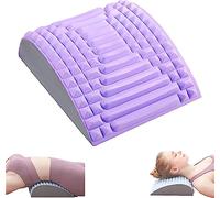 Cuscino a barella per collo e schiena, per trattamento del dolore lombare, supporto lombare cronico, ernia del disco, nervo sciatico, stenosi spinale, correttore posturale (viola)