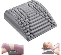 Cuscino a barella per collo e schiena, per trattamento del dolore lombare, supporto lombare cronico, ernia del disco, nervo sciatico, stenosi spinale, correttore posturale (grigio)