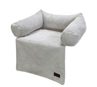 Cuscino a coste Designed by Lotte, grigio chiaro - ca. L 50 x P 45 x H 13,5 cm