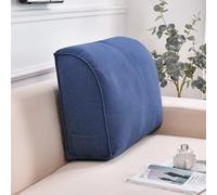 Cuscino a cuneo extra spesso, per divano e letto, grande cuscino di supporto lombare, decorativo, per lettura, con federa rimovibile (81 x 45 x 20 cm, blu navy)