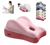 Cuscino a cuneo invisibile per coppie, multifunzionale, per sedersi, con memory foam triturato, perfetto supporto per la schiena per sedie, ideale per sedersi, sdraiarsi e attività (rosa)