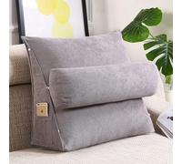 Cuscino A Cuneo Letto Cuscino A Cuneo Supporto per Dormire Bac NEC Set di Cuscini A Cuneo per Alleviare Il Dolore alle Gambe, Grey, 18"x18"x8"