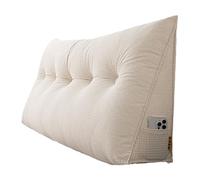 Cuscino a cuneo letto letto backrest mais velluto coperta rimovibile comoda doppia dimensione per il divano posteriore e la vita del soggiorno beige 100 * 50 * 20cm