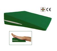 Vetrina del Benessere ALZAGAMBE -Verde- Cuscino a Cuneo Ortopedico per le Gambe e i Piedi Terapeutico per Ginocchia Rialzo Guanciale da Letto Antireflusso - Fodera in Cotone con Ampia Cerniera