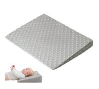 Cuscino a cuneo per bambino, morbido cuscino per reflusso di acido bambino grazioso con copertura rimovibile e cerniera invisibile per l'alimentazione del bottiglia, il sonno, l'allattamento, il grig