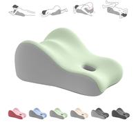 Cuscino A Cuneo per Coppie, Cuscino per L'intimità, Cuscino per I Glutei per Coppie, Cuscino per Il Sesso in Memory Foam per Adulti, Ergonomico Cuscino di Supporto Lombare,Green-49×40×23cm