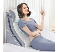 Cuscino a cuneo per dormire, set di cuscini ortopedici a cuneo 15 in 1, 3 pezzi, in memory foam, regolabili, post chirurgia, altezza 22,9 e 40,6 e 50,8 cm, 3 in 1 cuscini inclinati (set da 3 pezzi)