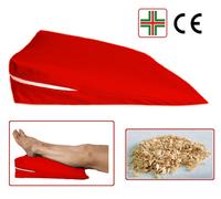 Cuscino a Cuneo per Gambe e Piedi Guanciale Triangolo da Letto in Pula di Farro