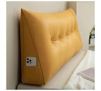 Cuscino a cuneo per letto, cuscino triangolare per testiera, cuscino di supporto lombare e gambe, ideale per leggere la TV, guardare il sonno, fodera rimovibile (beige, 150 x 50 x 20 cm)