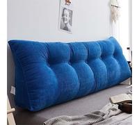 Cuscino a cuneo per testa in lana di mais-cuscino a supporto lungo per schienale, cuscino di posizionamento per dormire e lettura, cuscino a supporto per schienale letto Royal Blue 70.87×7.87×19.69in