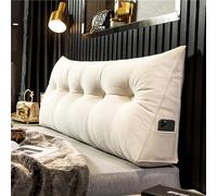 Cuscino a cuneo per testiera per letto king e matrimonialeGap Filler cuscino lettura e supporto lombare per divano 120 x 50 x 20 cm Comodo cuscino di supporto per la schiena