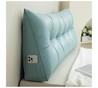 Cuscino a cuneo triangolare per testiera, supporto lombare, gambe e guardare la TV, fodera rimovibile, ideale per leggere e dormire (verde, 150 x 50 x 20 cm)